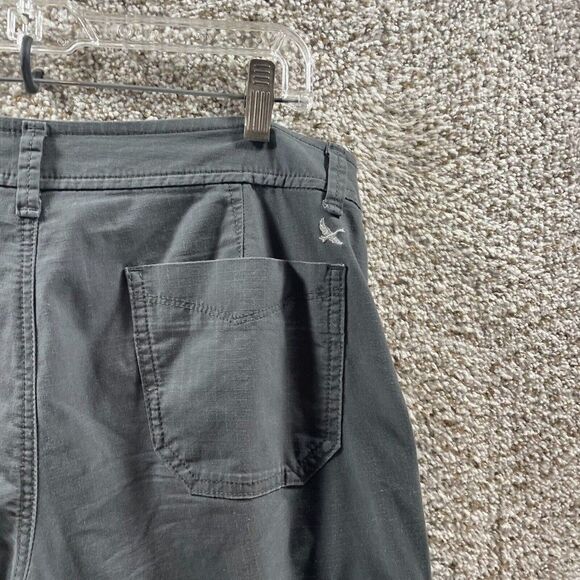 Eddie Bauer Pant Womens 6 Grey Slightly Curvy Crop Rip Stop Cotton Outdoors Logo - Picture 8 of 13